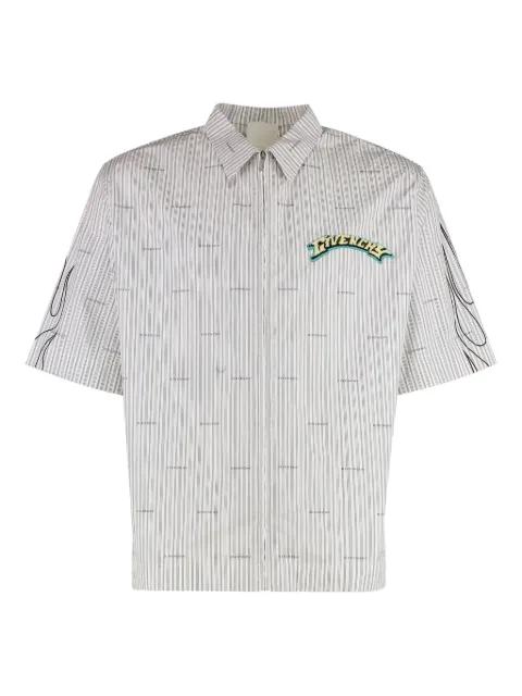 flame-print striped shirt by GIVENCHY