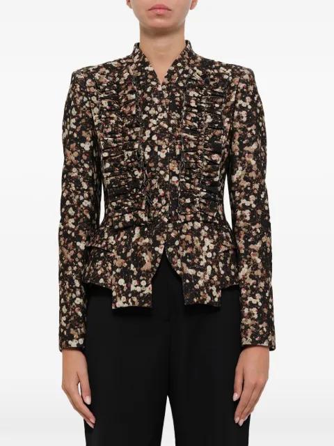 floral-motif ruffled blazer by GIVENCHY