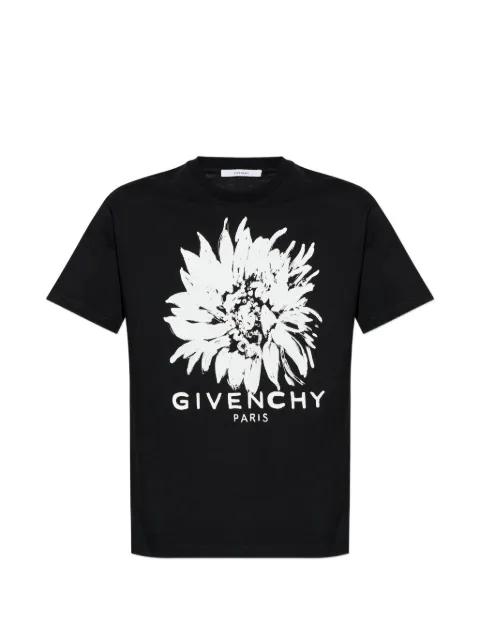 floral-print logo-print T-shirt by GIVENCHY