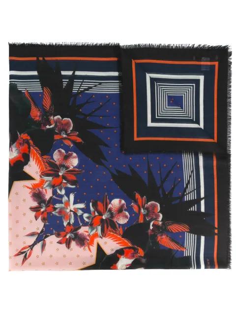 floral star print scarf by GIVENCHY