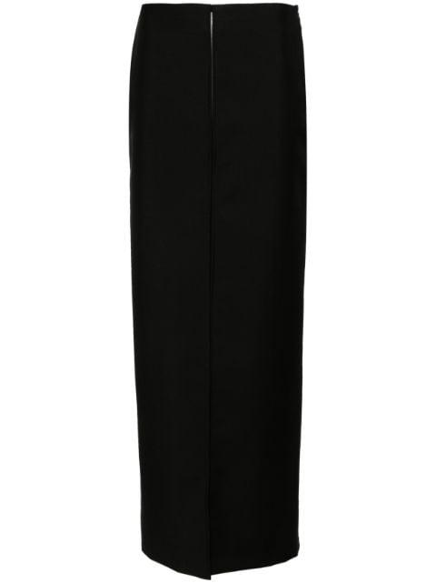 front-slit wool-blend maxi skirt by GIVENCHY