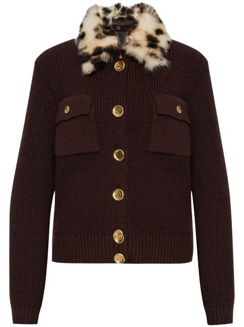 fur-collar cardigan by GIVENCHY