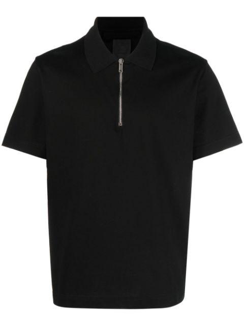 half-zip cotton polo top by GIVENCHY