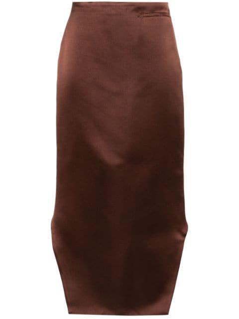 high-low hem satin skirt by GIVENCHY