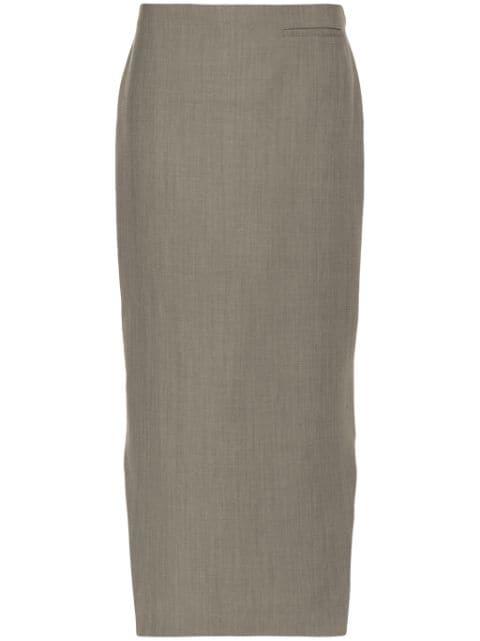 high-low hem wool skirt by GIVENCHY