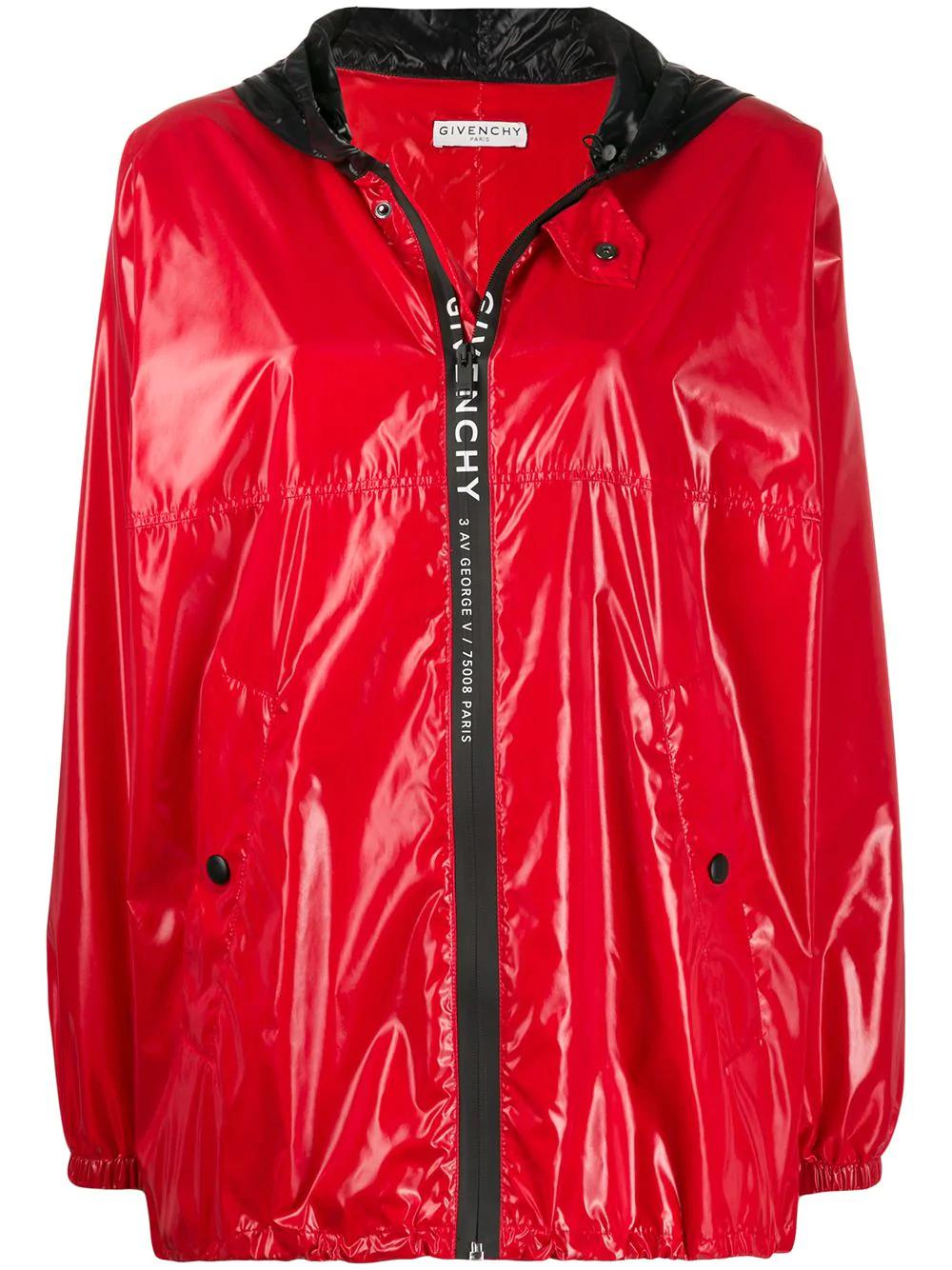 hoodied zipped rain jacket by GIVENCHY