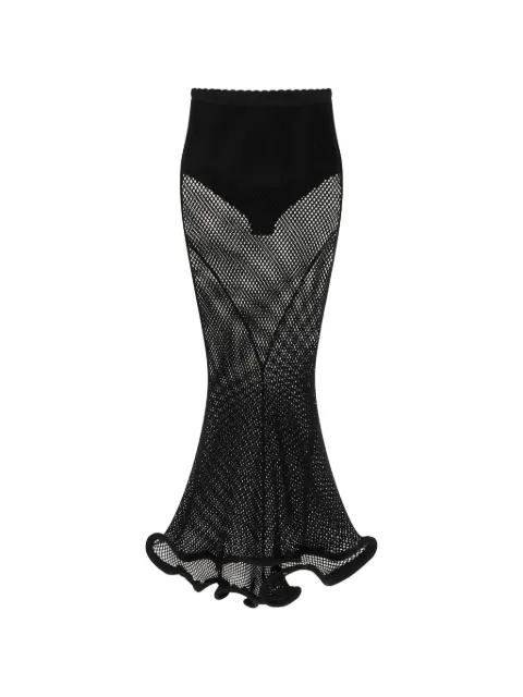 kickback ruffled midi skirt by GIVENCHY