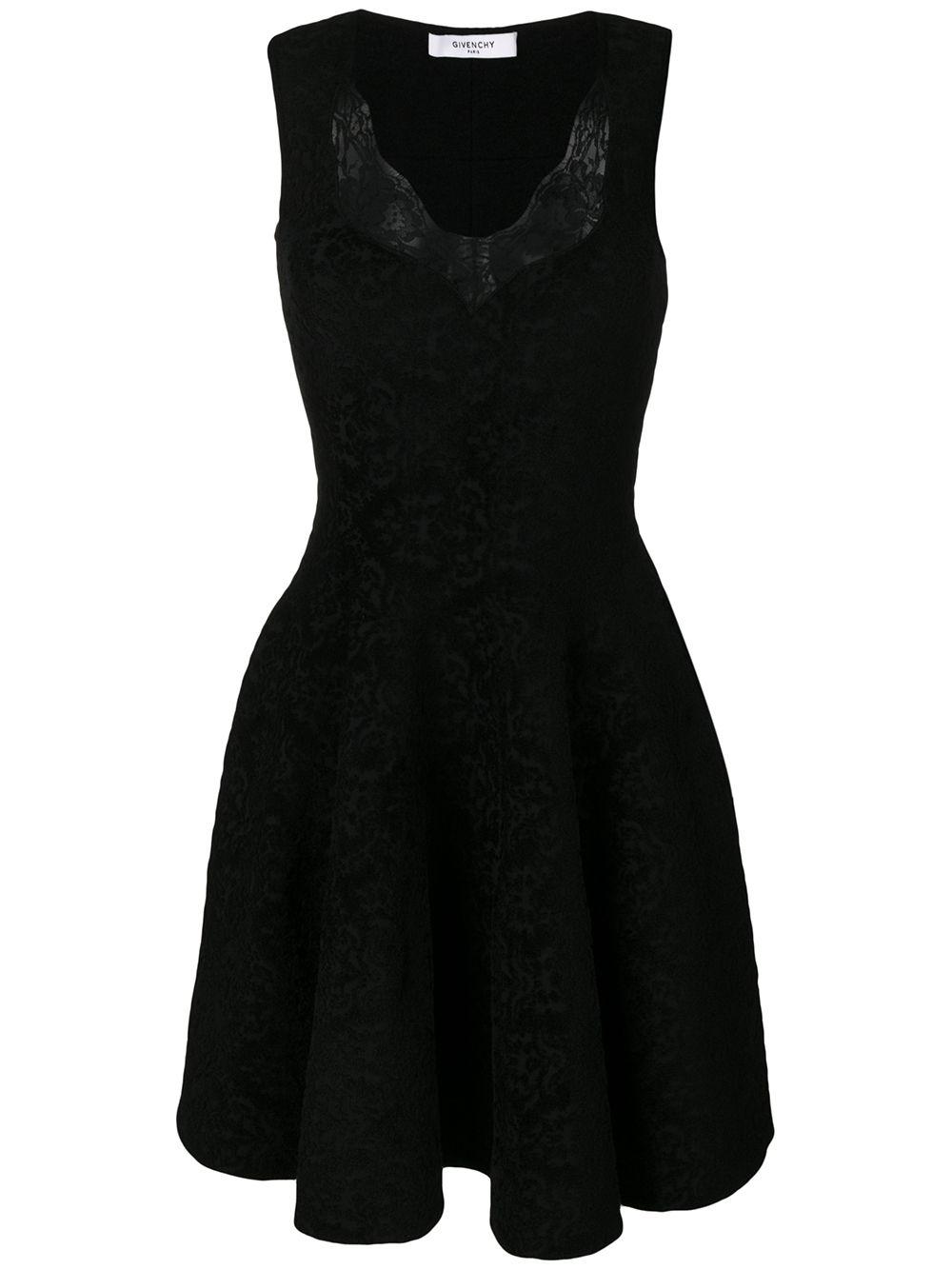 lace-trim flared midi dress by GIVENCHY