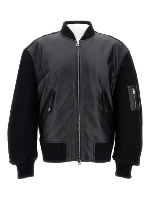leather-paneled bomber jacket by GIVENCHY