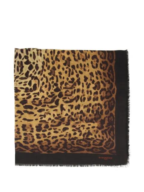 leopard-print frayed scarf by GIVENCHY