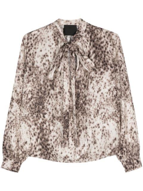leopard-print silk blouse by GIVENCHY