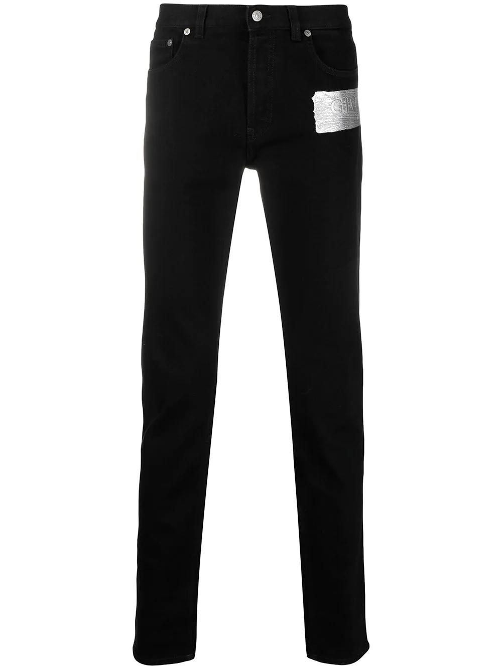 logo brushstroke slim jeans by GIVENCHY