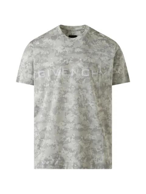 logo camo-print t-shirt by GIVENCHY
