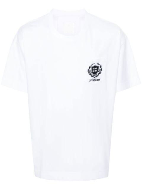 logo-embroidered cotton T-shirt by GIVENCHY