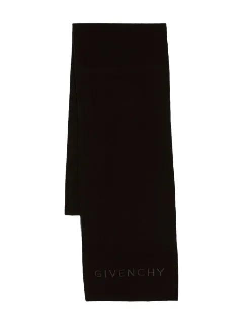 logo-embroidered wool scarf by GIVENCHY