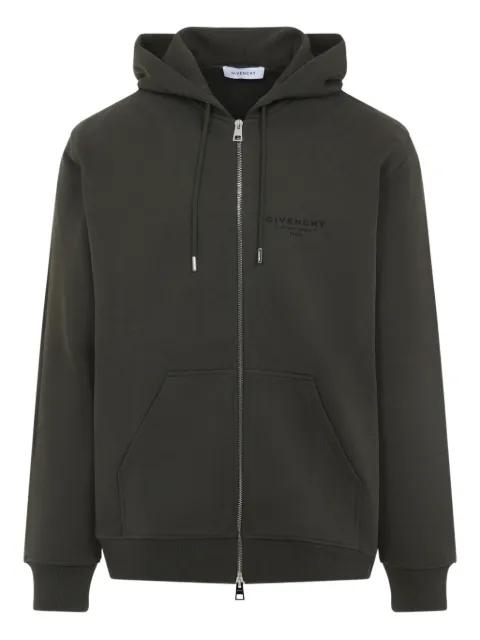 logo-embroidered zip-up hoodie by GIVENCHY