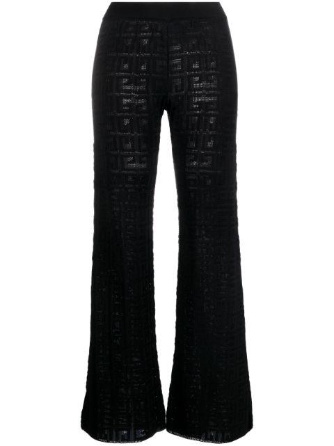 logo intarsia-knit flared trousers by GIVENCHY
