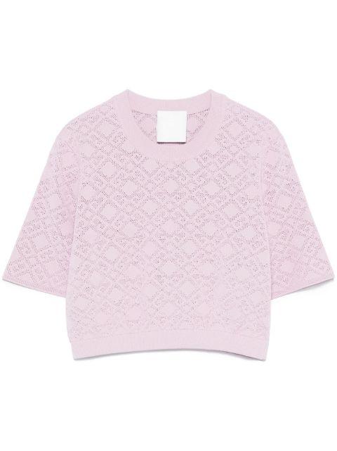 logo-knit crop top by GIVENCHY