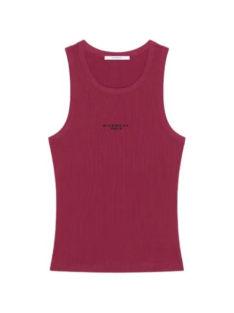 logo-lettering ribbed-knit tank top by GIVENCHY