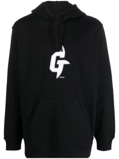 logo-patch cotton hoodie by GIVENCHY