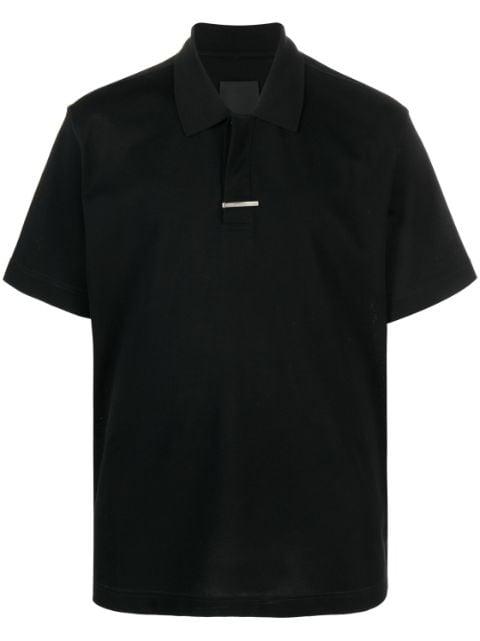logo-plaque cotton polo shirt by GIVENCHY