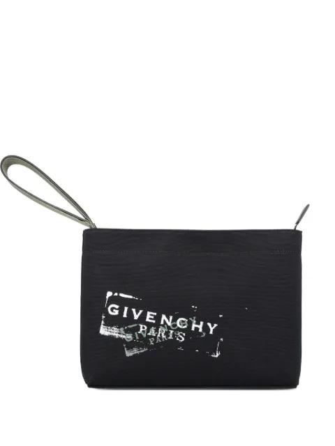 logo-print clutch bag by GIVENCHY