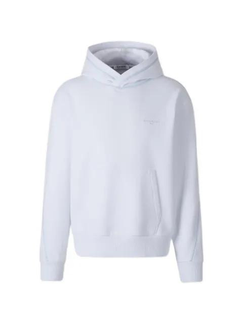 logo-print contrast-stitch hoodie by GIVENCHY