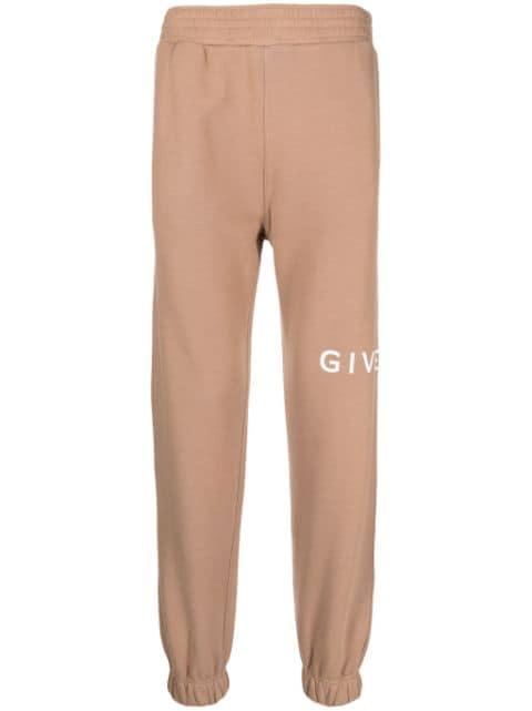 logo-print cotton track pants by GIVENCHY
