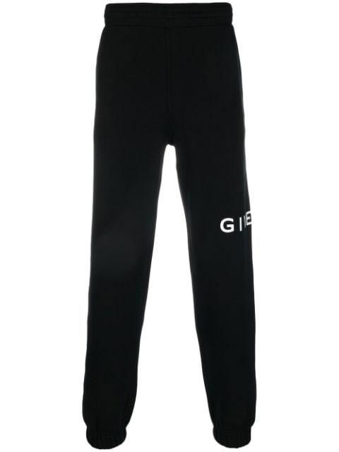 logo-print cotton track trousers by GIVENCHY
