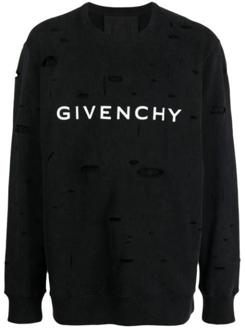 logo-print distressed sweatshirt by GIVENCHY