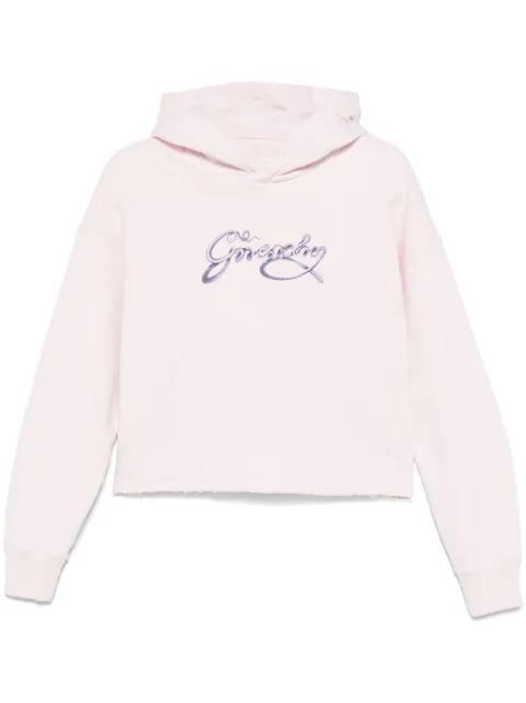 logo-print hoodie by GIVENCHY