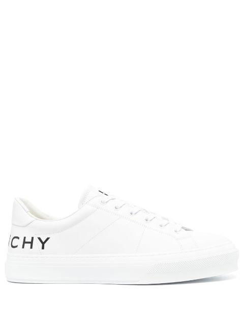 logo-print leather sneakers by GIVENCHY