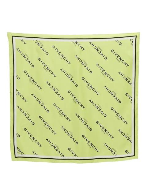 logo-print silk scarf by GIVENCHY
