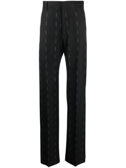 logo-print straight-leg trousers by GIVENCHY