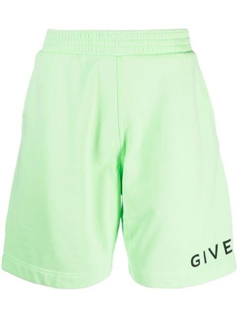 logo-print track shorts by GIVENCHY