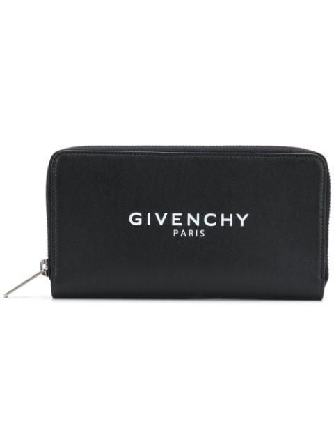 logo-print zip-up wallet by GIVENCHY