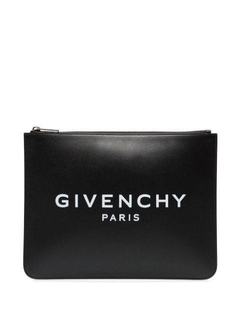 logo-printed clutch by GIVENCHY