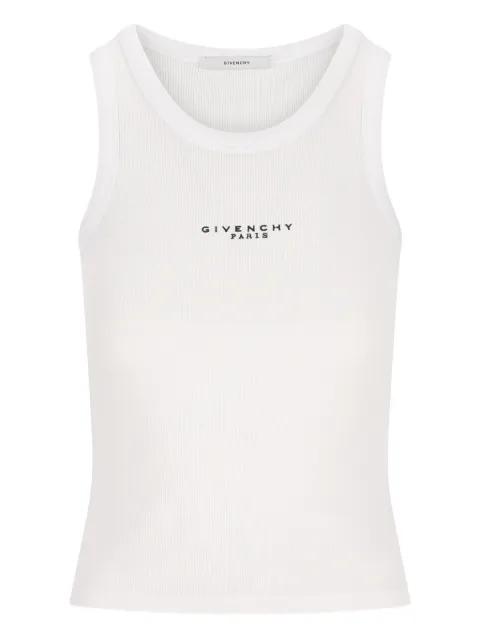 logo ribbed tank top by GIVENCHY