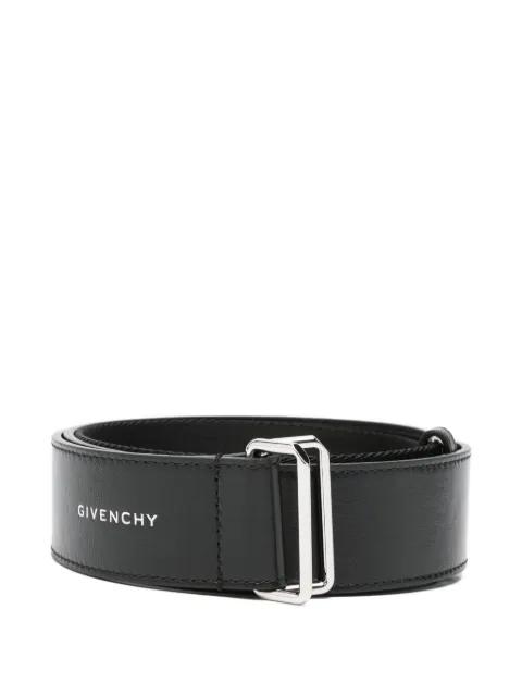 logo-stamp leather belt by GIVENCHY
