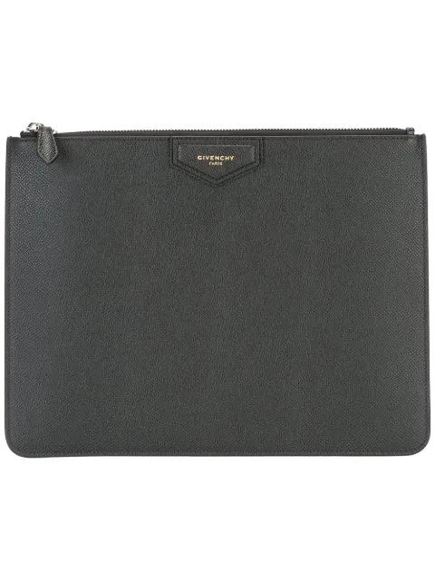 logo zipped pouch by GIVENCHY