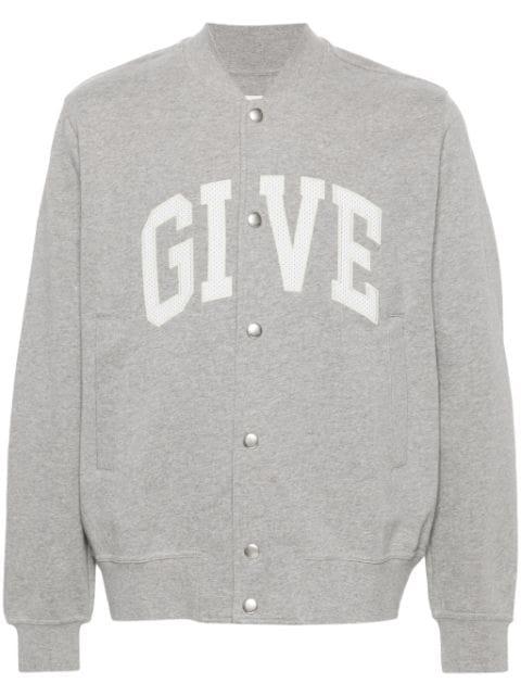 mélange-effect cotton track jacket by GIVENCHY