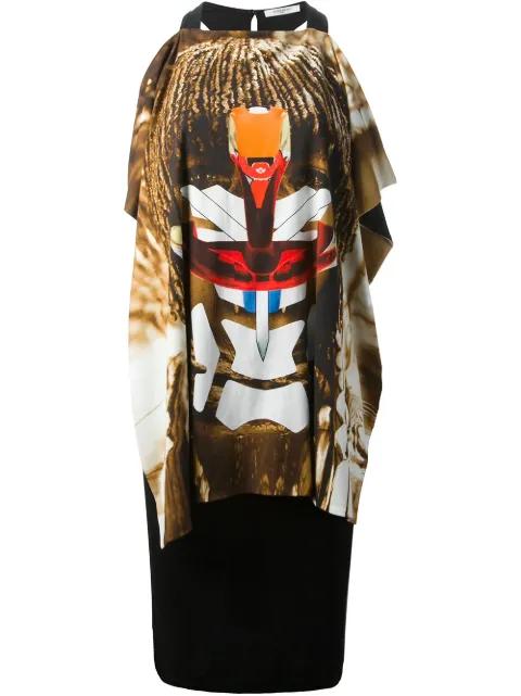 mask graphic dress by GIVENCHY