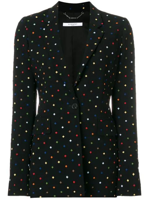mini cross patterned blazer by GIVENCHY