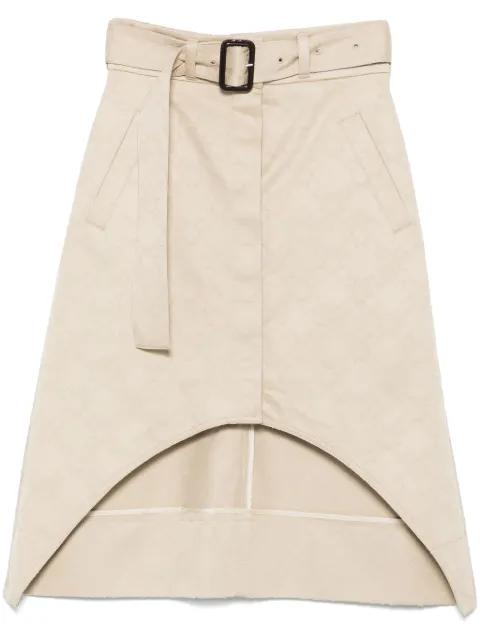 monogram 72 asymmetric midi skirt by GIVENCHY