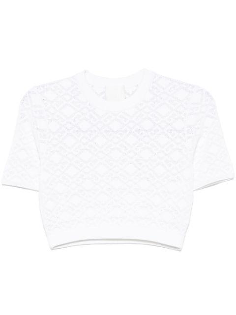 monogram 72-jacquard cropped T-shirt by GIVENCHY