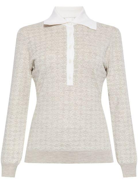 monogram 72 jacquard polo jumper by GIVENCHY