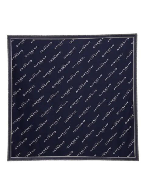 monogram fringed scarf by GIVENCHY