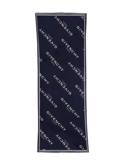 monogram fringed scarf by GIVENCHY