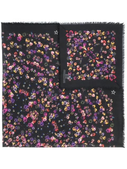 night pansy print shawl by GIVENCHY