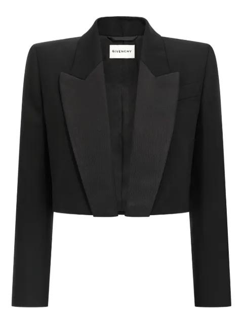 peak-lapel padded-shoulder blazer by GIVENCHY